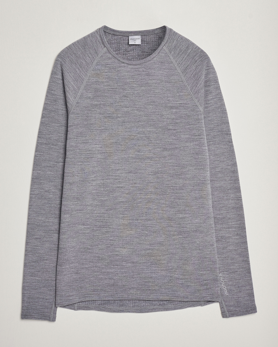Men | Sweaters & Knitwear | Houdini | Desoli Merino Thermal Crew College Grey