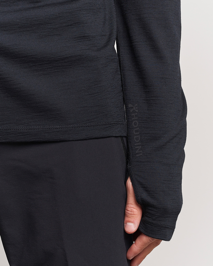 Men | Thermal Underwear | Houdini | Desoli Merino Light Half Zip True Black