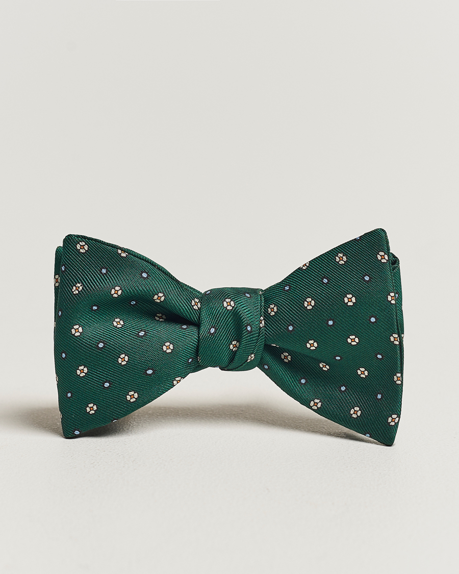 Men | E. Marinella Silk Bow Tie Dark Green | E. Marinella | Silk Bow Tie Dark Green