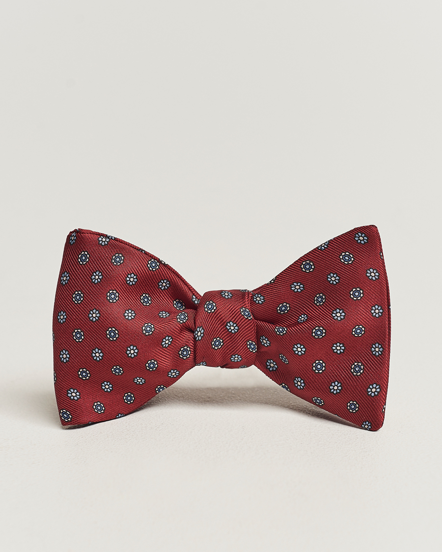 Men | E. Marinella Silk Bow Tie Burgundy | E. Marinella | Silk Bow Tie Burgundy