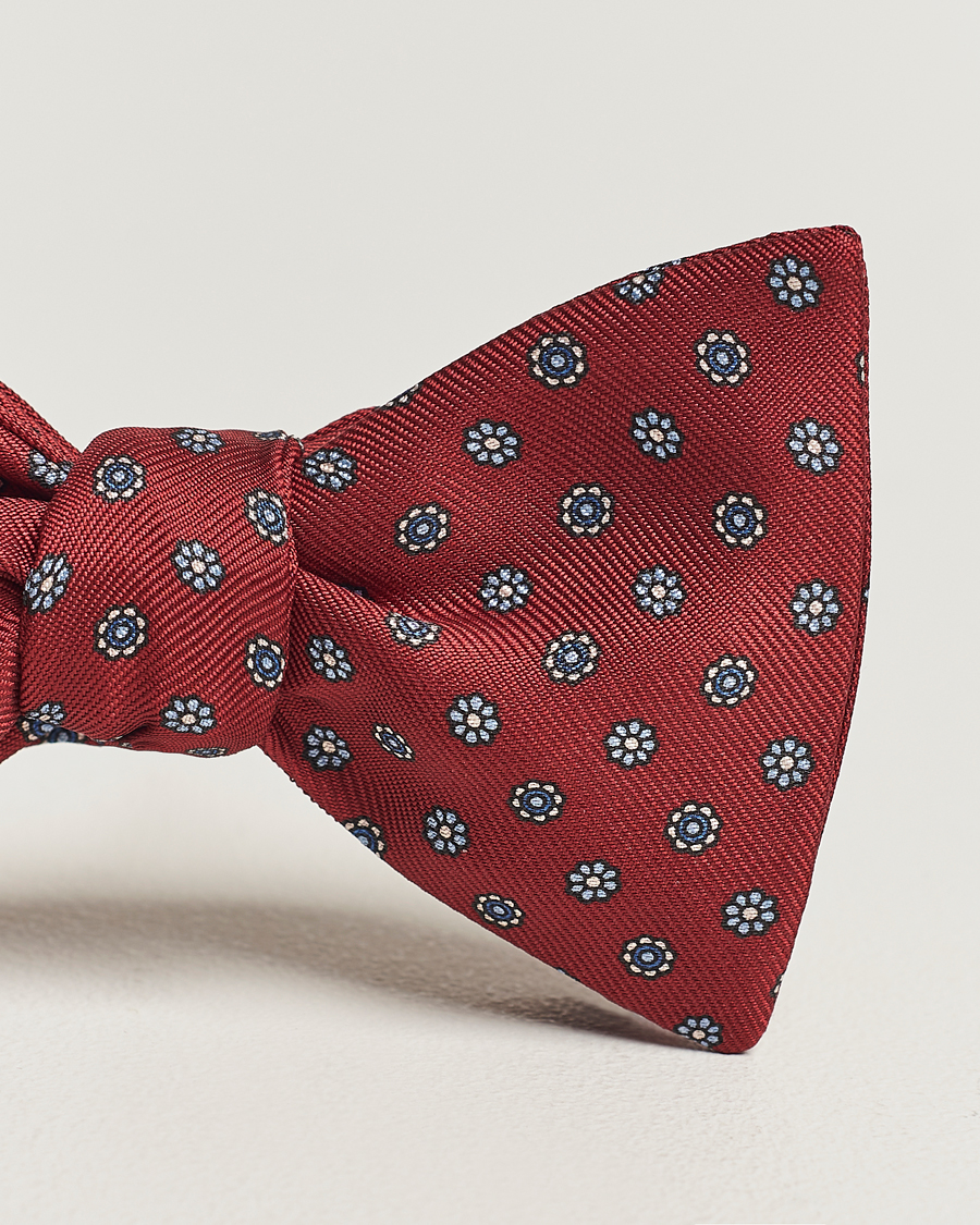 Men | E. Marinella Silk Bow Tie Burgundy | E. Marinella | Silk Bow Tie Burgundy