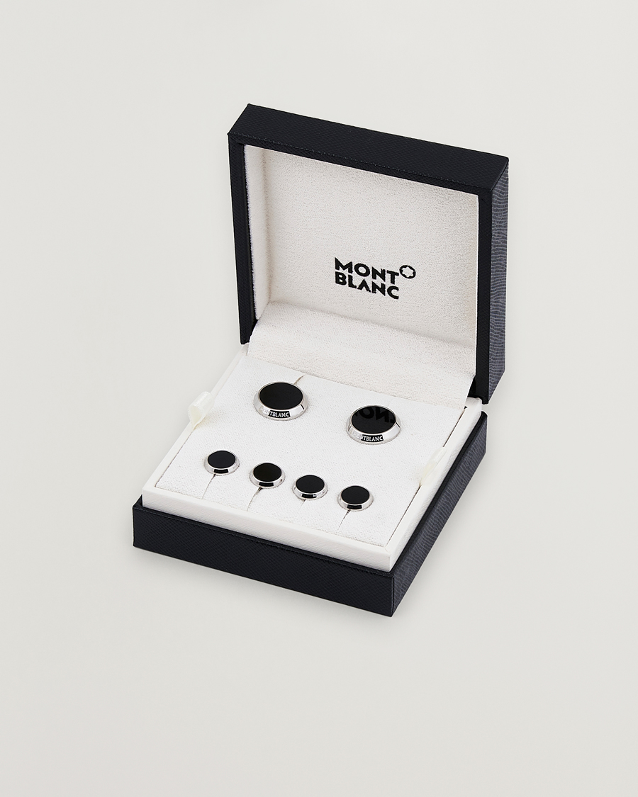 Men | Cufflinks | Montblanc | Tux Studs Cufflink Steel Onyx