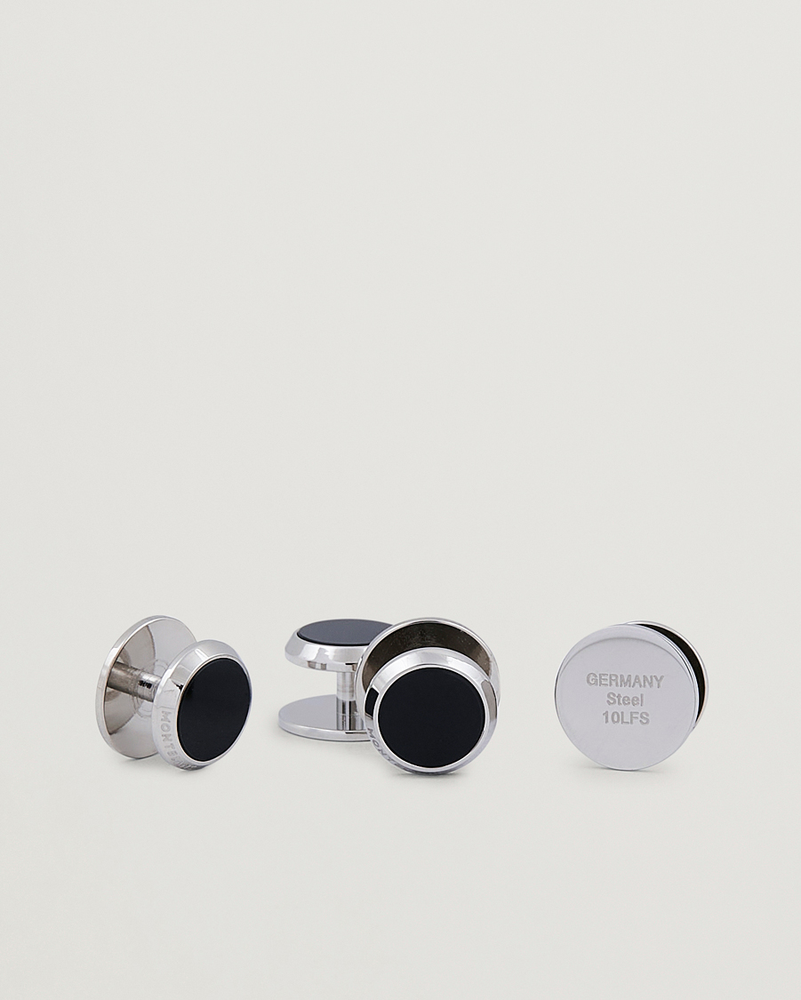 Men | Cufflinks | Montblanc | Tux Studs Cufflink Steel Onyx