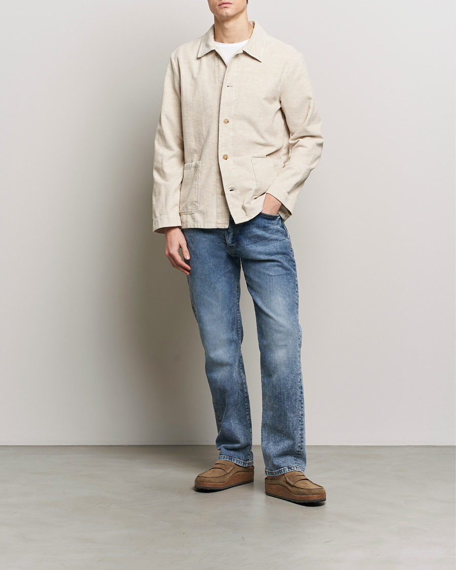 Men | Coats & Jackets | A.P.C. | Kerlouan Cotton/Linen Corduroy Shirt Jacket Ecru