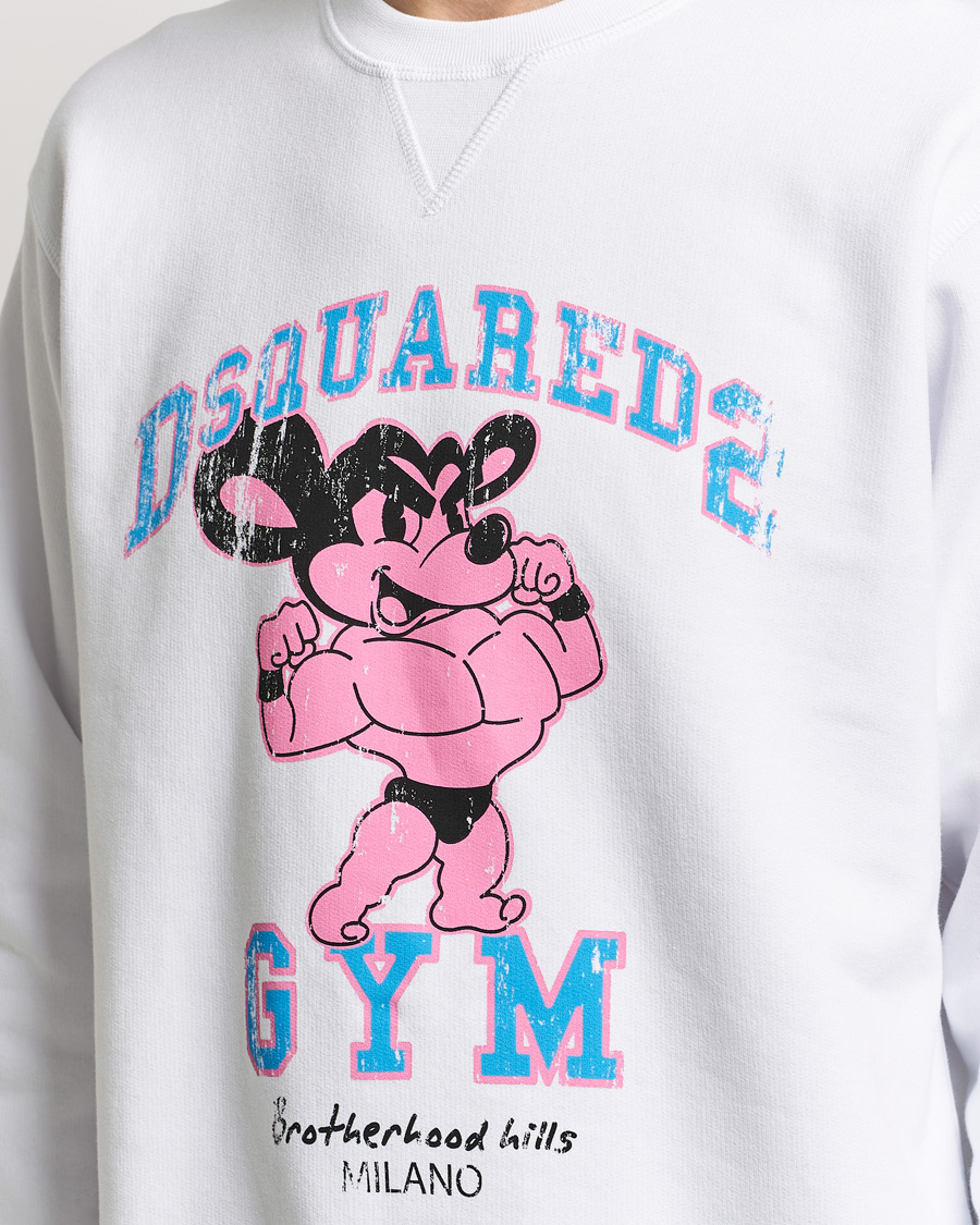 Men | Sweaters & Knitwear | Dsquared2 | Cool Fit Crew Neck Sweatshirt White