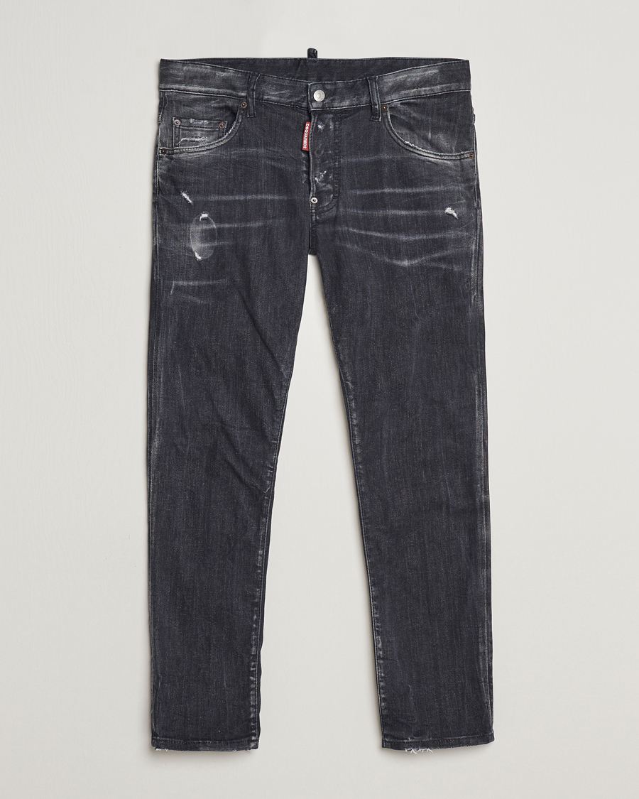 Men | Jeans | Dsquared2 | Skater Jeans Washed Black