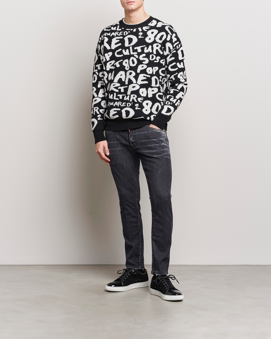 Men | Jeans | Dsquared2 | Skater Jeans Washed Black