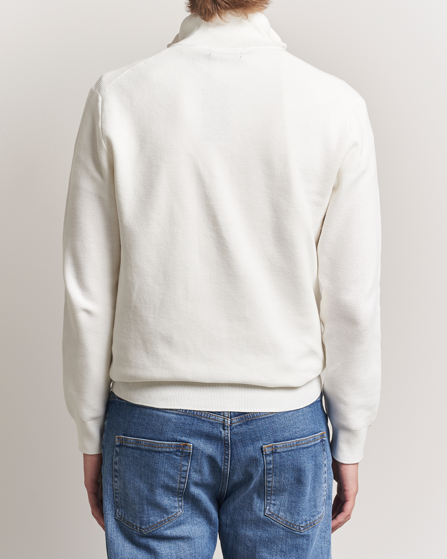 Men | Sweaters & Knitwear | Polo Ralph Lauren | Textured Half Zip Deckwash White