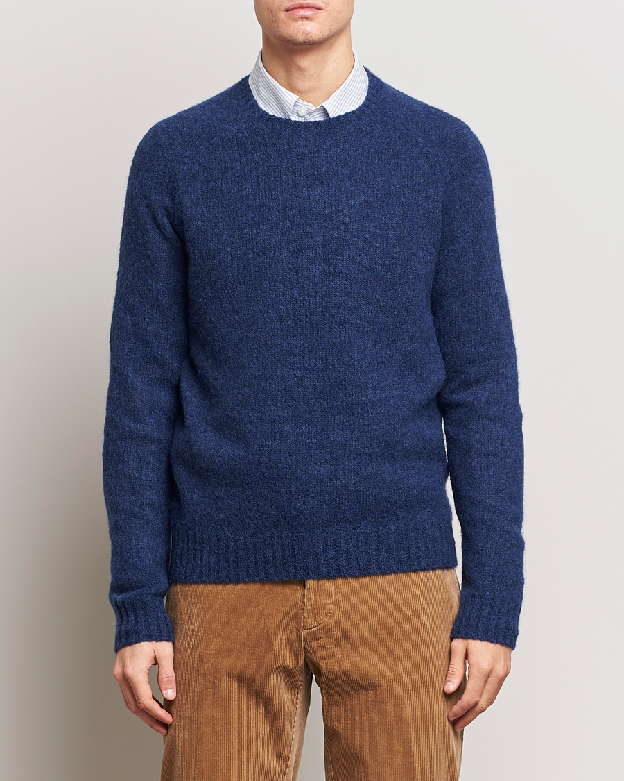Men | Sweaters & Knitwear | Polo Ralph Lauren | Alpaca Knitted Crew Neck Sweater Navy Heather