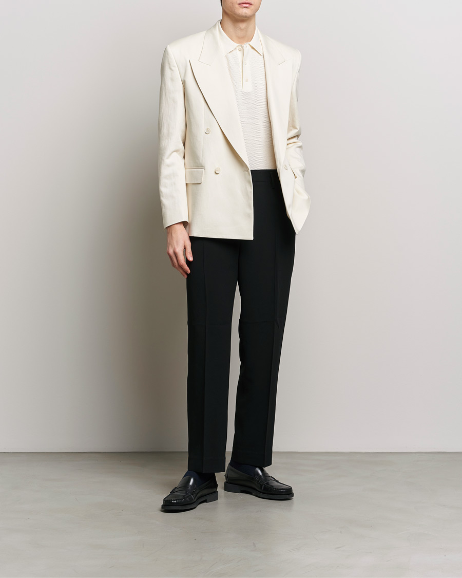 Men | Blazers | Filippa K | Boxy Linen Blazer Bone White