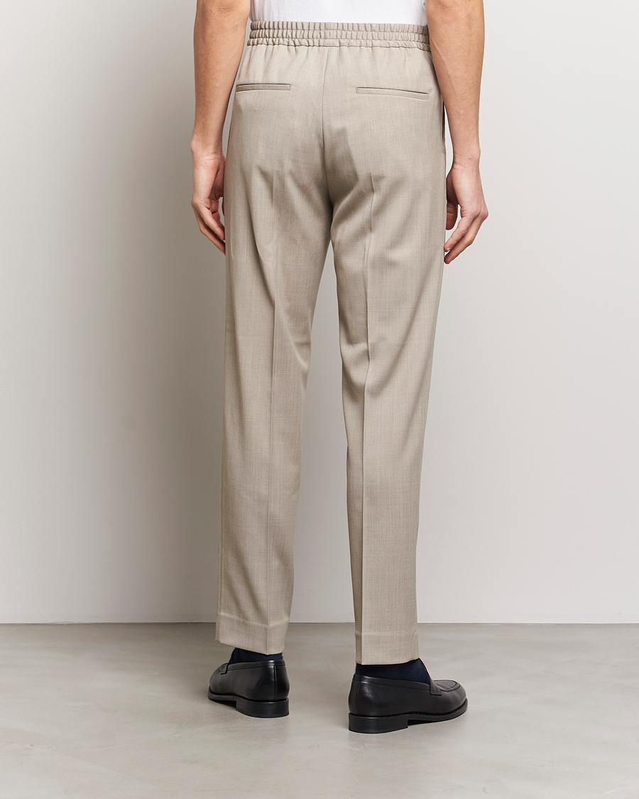Men | Trousers | Filippa K | Relaxed Terry Wool Trousers Sage Melange
