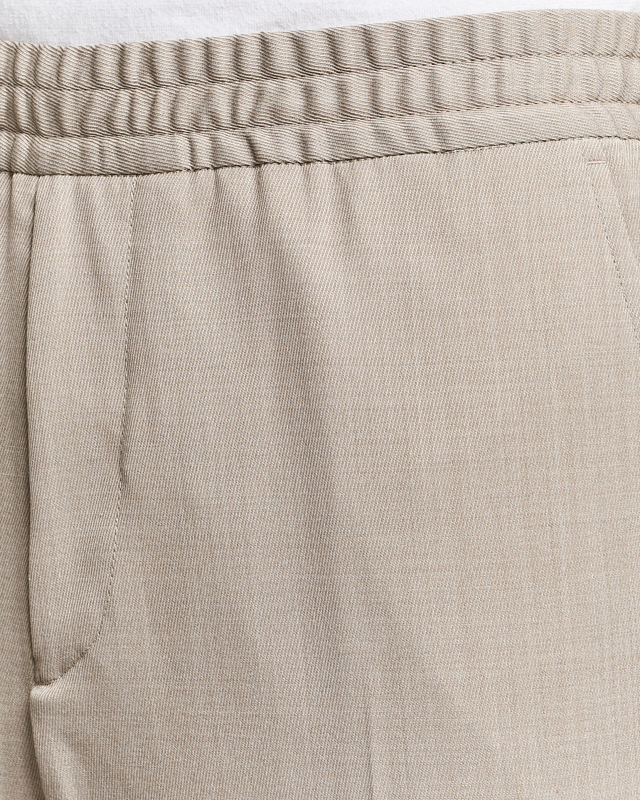 Men | Trousers | Filippa K | Relaxed Terry Wool Trousers Sage Melange