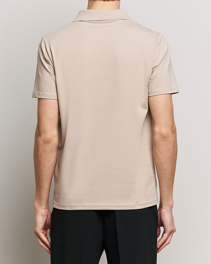 Men | Polo Shirts | Filippa K | Soft Lycra Polo T-Shirt Light Taupe