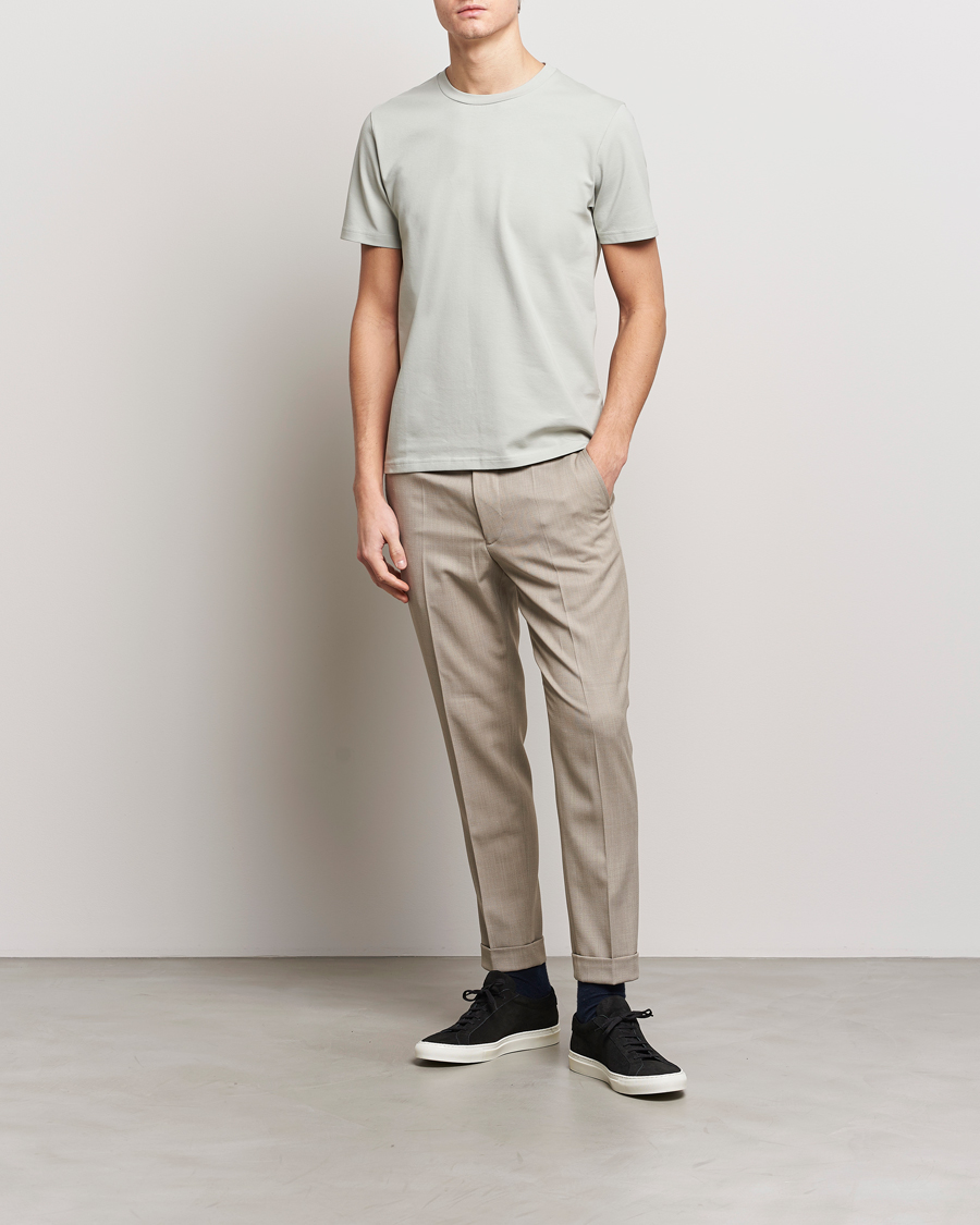 Men | T-Shirts | Filippa K | Soft Lycra T-Shirt Green Grey