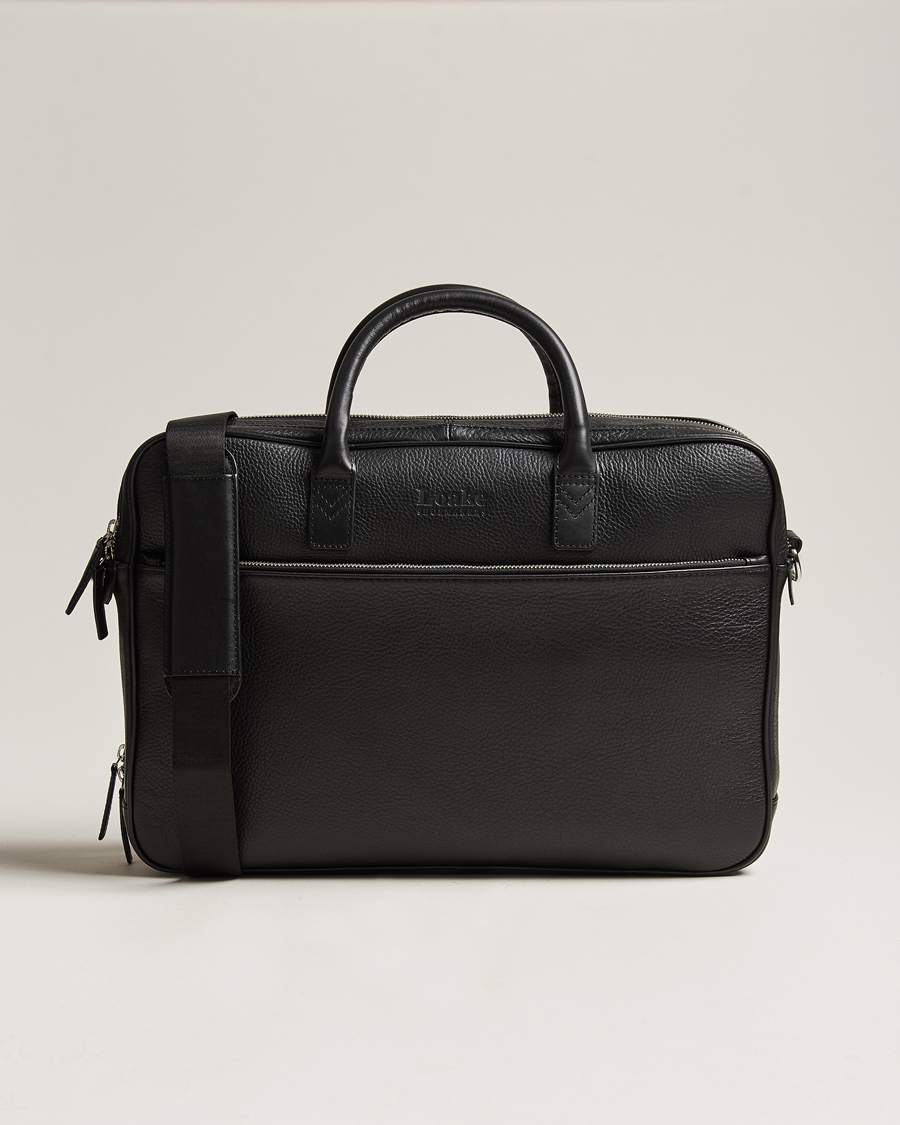 Men | Bags | Loake 1880 | Westminster Grain Leather Briefcase Black