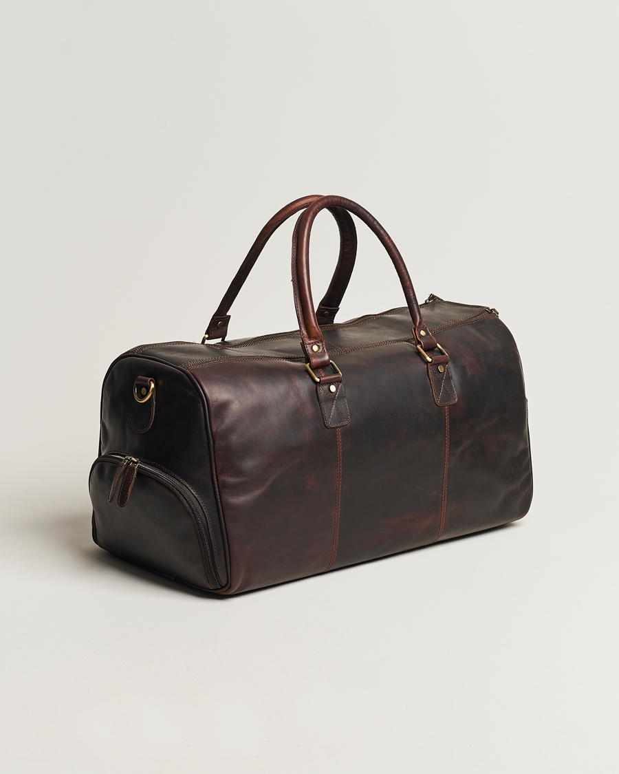 Men | Bags | Loake 1880 | Devon Leather Travel Bag Dark Brown