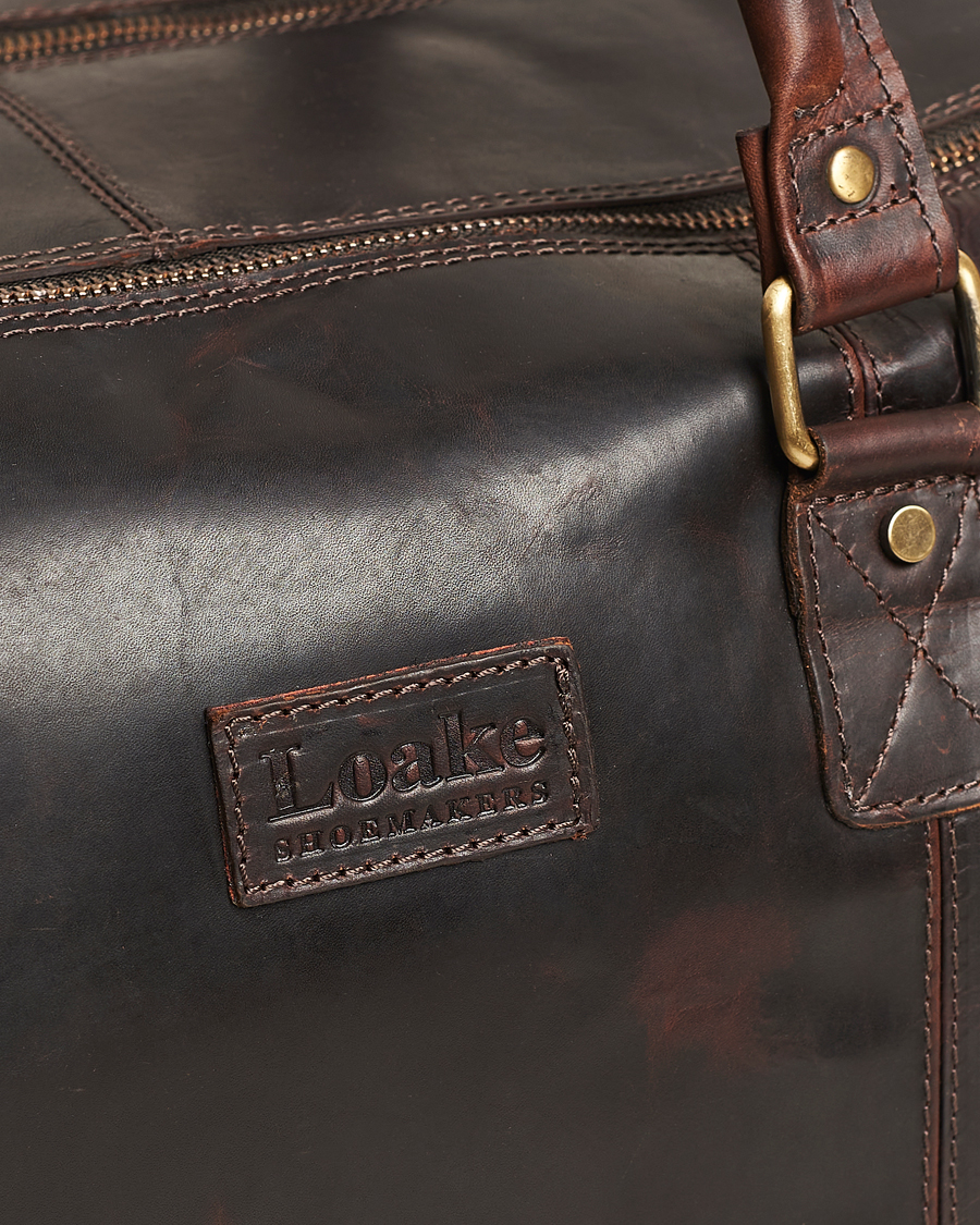 Men | Bags | Loake 1880 | Devon Leather Travel Bag Dark Brown