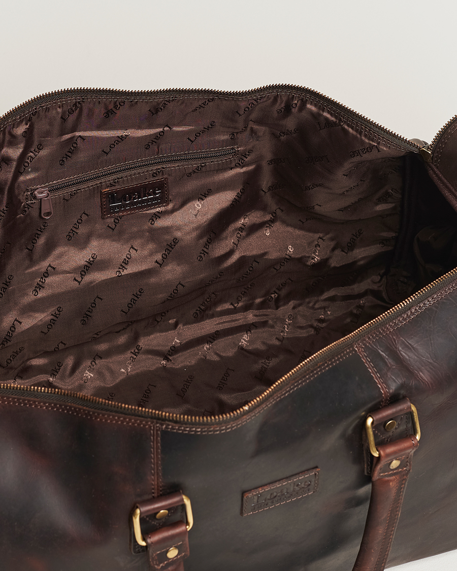 Men | Bags | Loake 1880 | Devon Leather Travel Bag Dark Brown