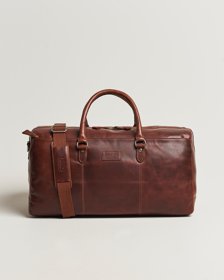 Men | Loake 1880 Norfolk Leather Travel Bag Cedar | Loake 1880 | Norfolk Leather Travel Bag Cedar