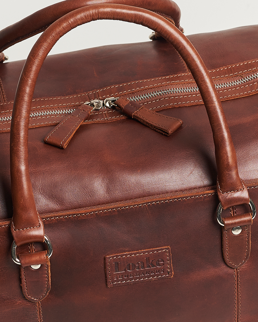 Men | Loake 1880 Norfolk Leather Travel Bag Cedar | Loake 1880 | Norfolk Leather Travel Bag Cedar