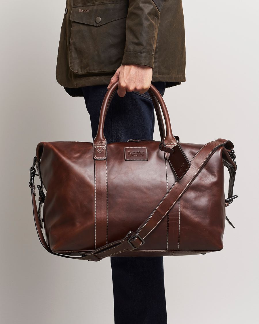 Men | Bags | Loake 1880 | Balmoral Veg Tanned Leather Overnight Bag Brown