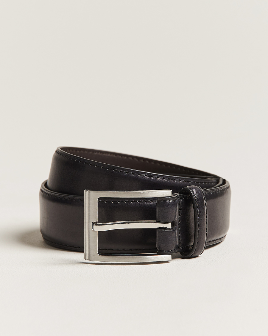 Men | Belts | Loake Shoemakers | Philip Leather Belt Black