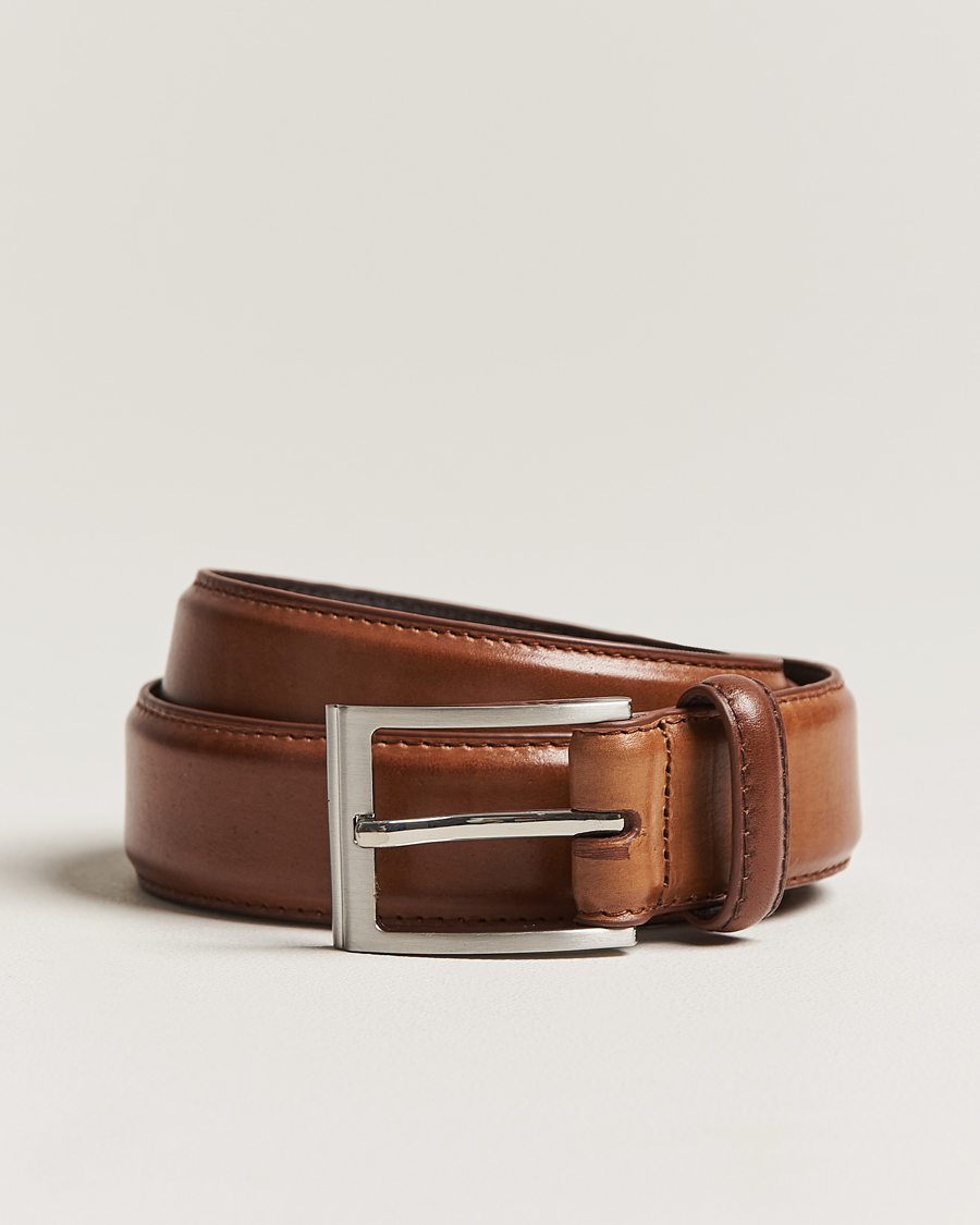 Men | Belts | Loake Shoemakers | Philip Leather Belt Cedar