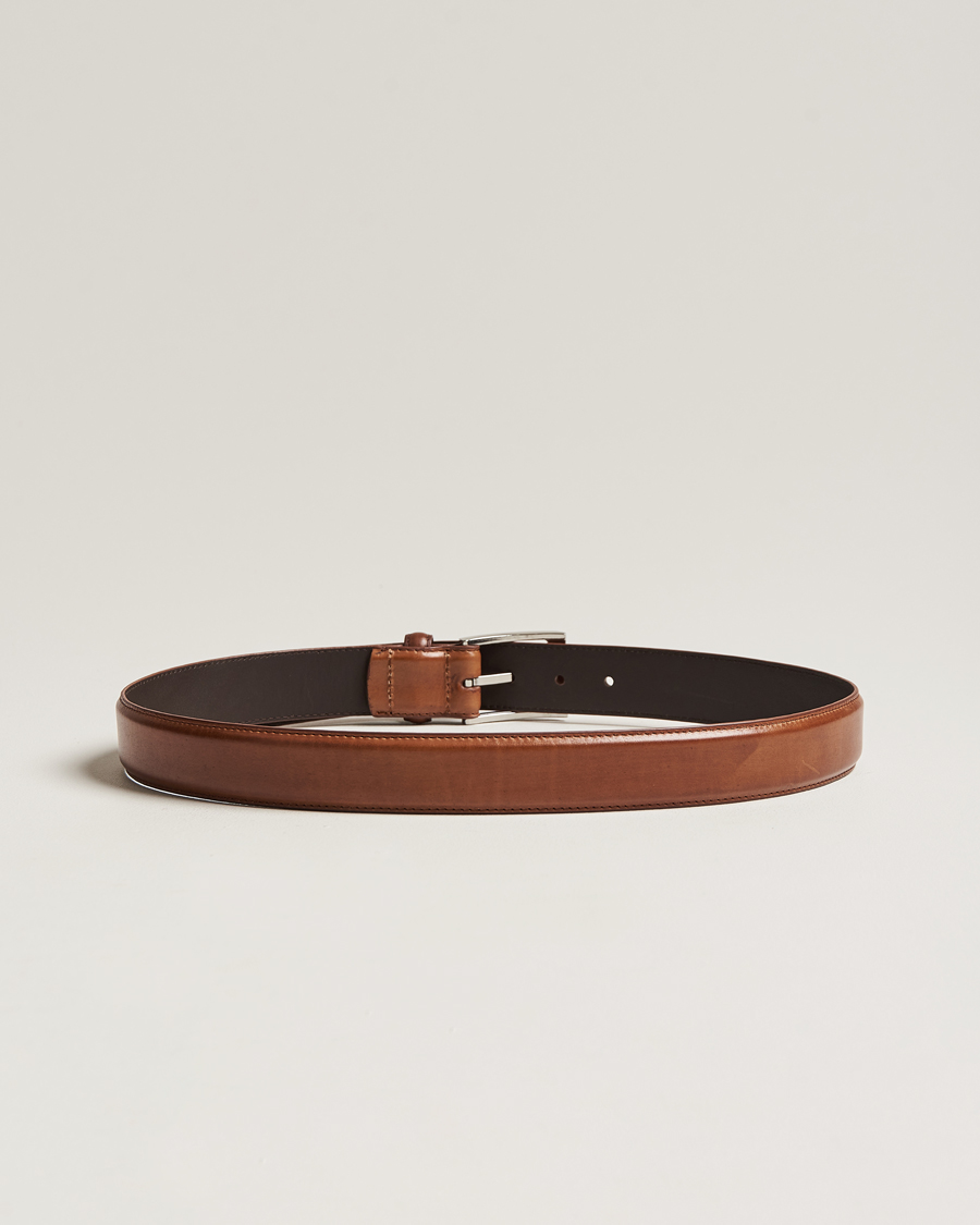 Men | Belts | Loake Shoemakers | Philip Leather Belt Cedar