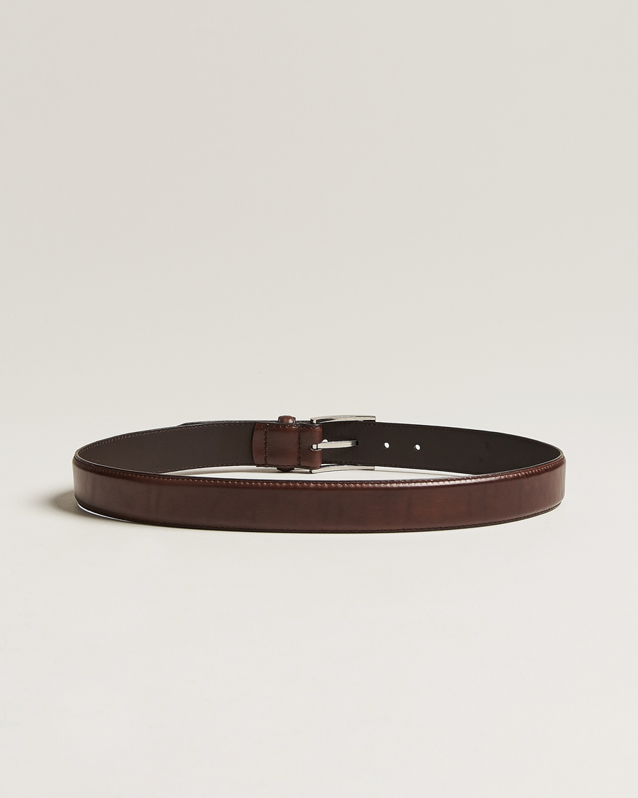 Men | Belts | Loake 1880 | Philip Leather Belt Dark Brown