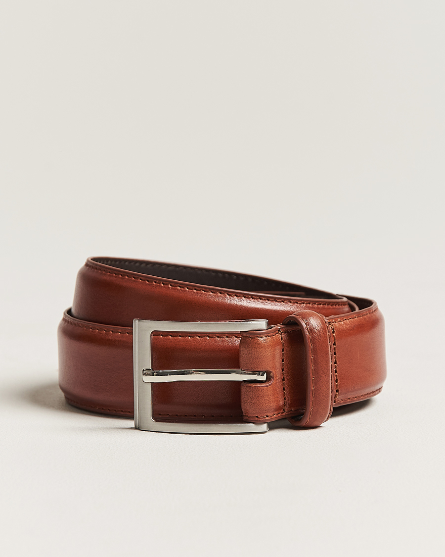Men | Belts | Loake Shoemakers | Philip Leather Belt Mahogany