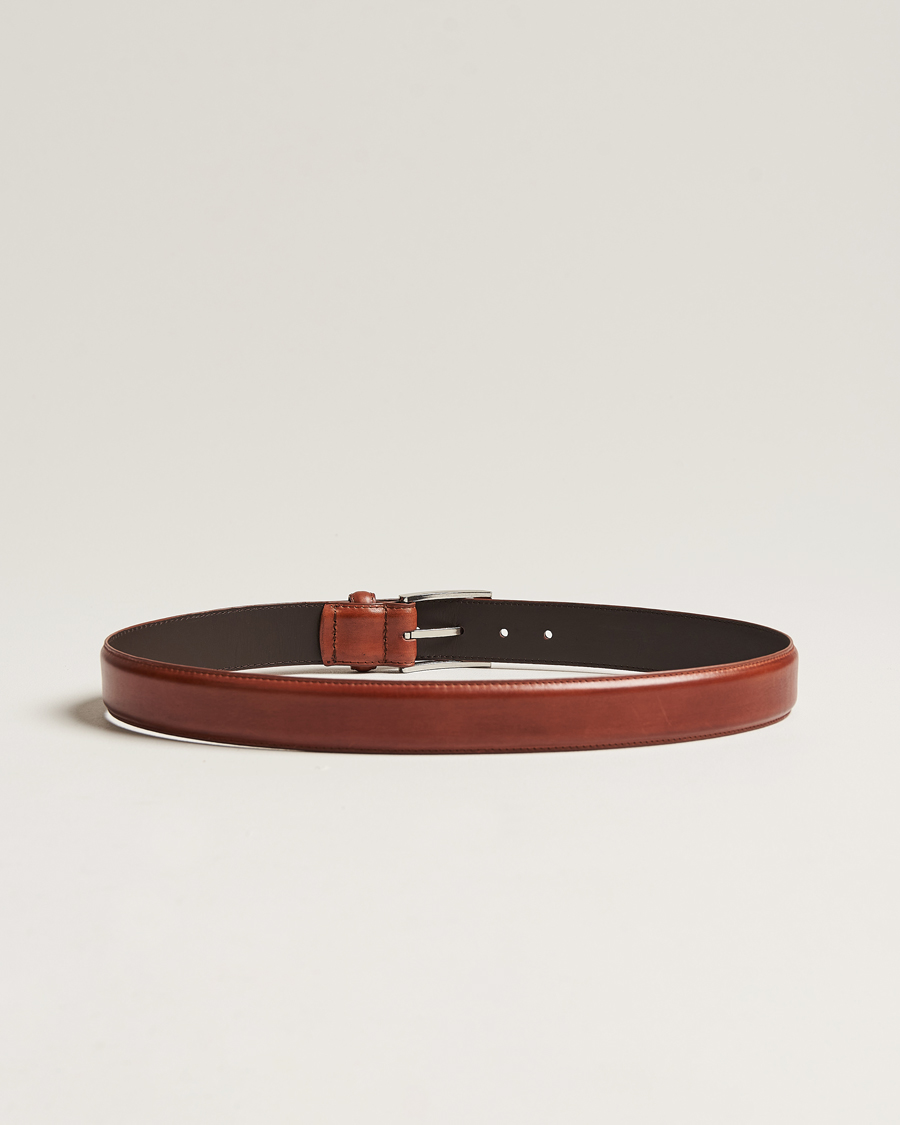 Men | Belts | Loake Shoemakers | Philip Leather Belt Mahogany