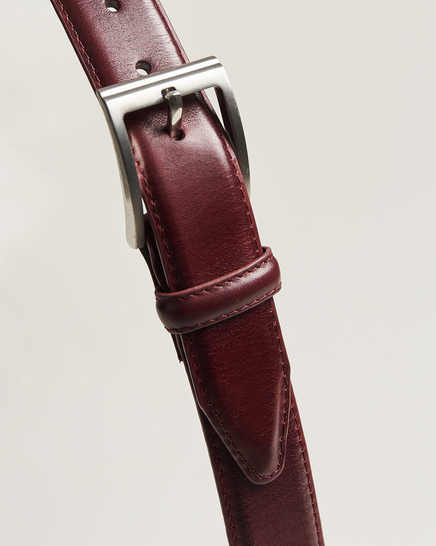 Men | Belts | Loake 1880 | Philip Leather Belt Burgundy