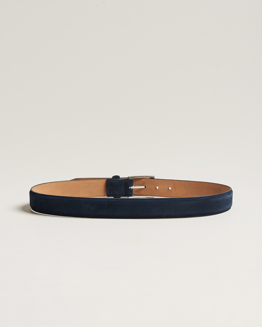 Men | Belts | Loake 1880 | William Suede Belt Navy