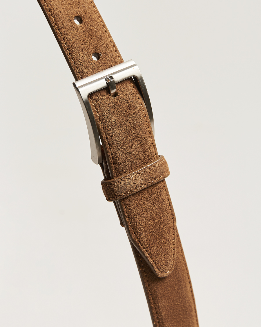 Men | Belts | Loake 1880 | William Suede Belt Tan