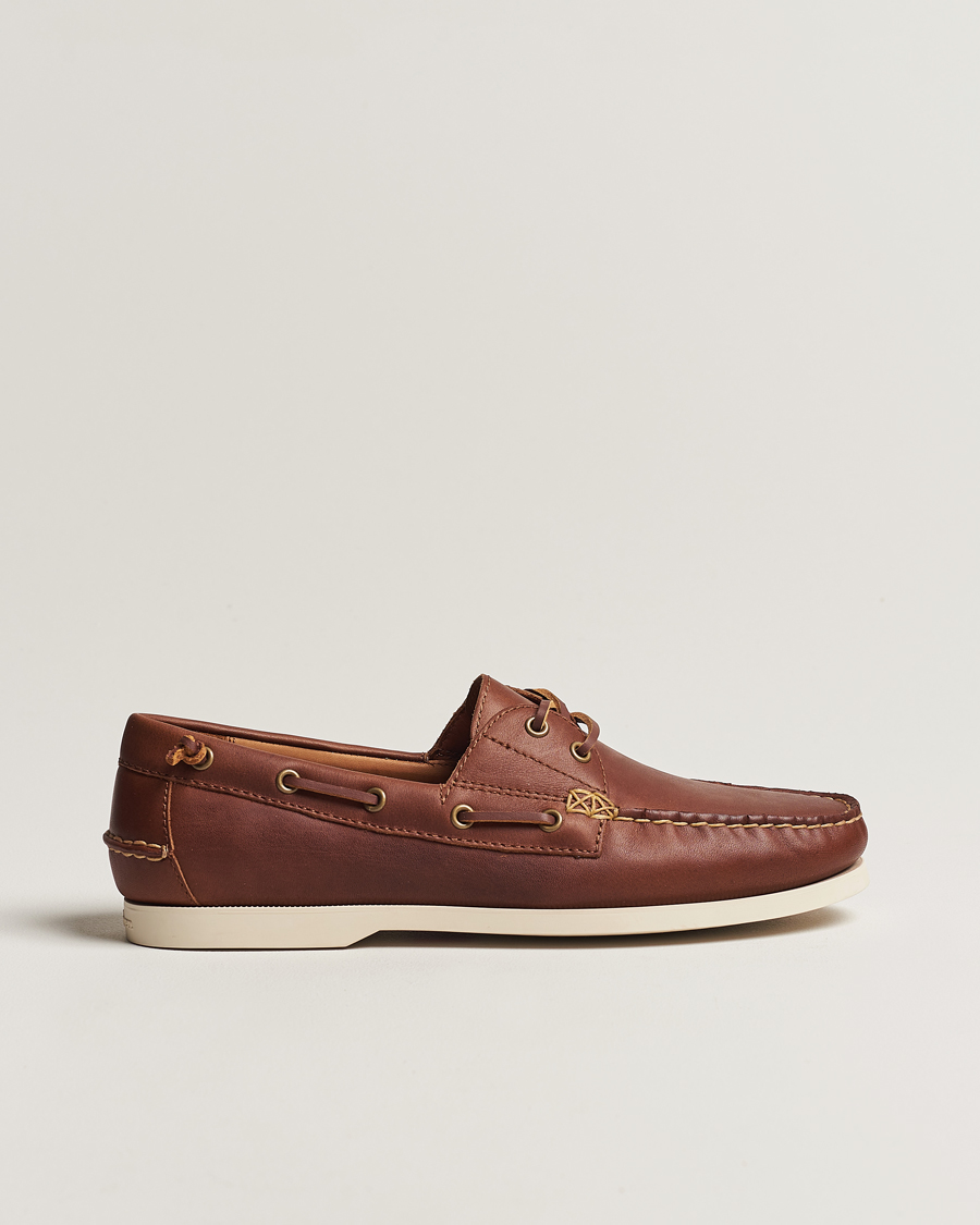 Men | Boat Shoes | Polo Ralph Lauren | Merton Leather Boat Shoe Tan
