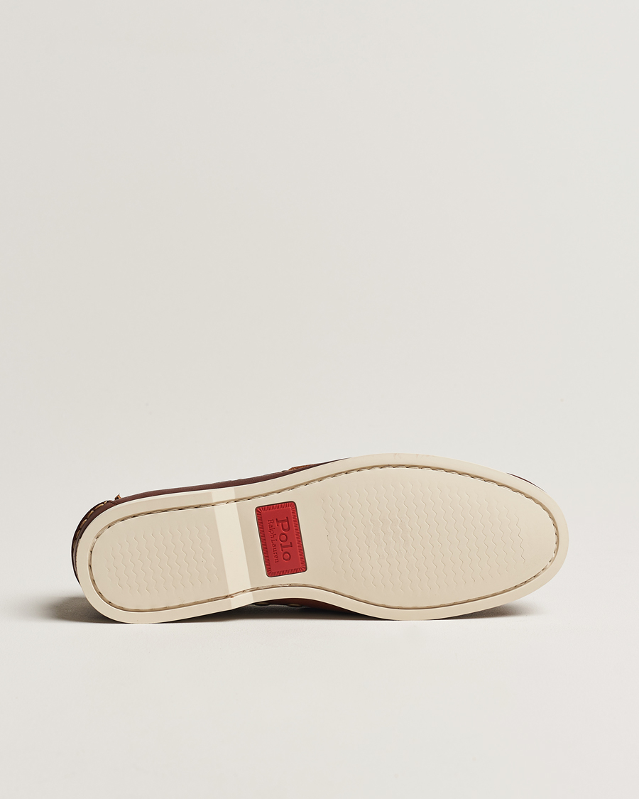 Men | Boat Shoes | Polo Ralph Lauren | Merton Leather Boat Shoe Tan