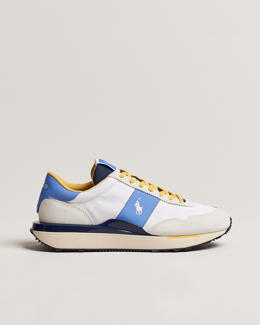 Men | Polo Ralph Lauren Train 89 Running Sneaker White/Blue/Yellow | Polo Ralph Lauren | Train 89 Running Sneaker White/Blue/Yellow