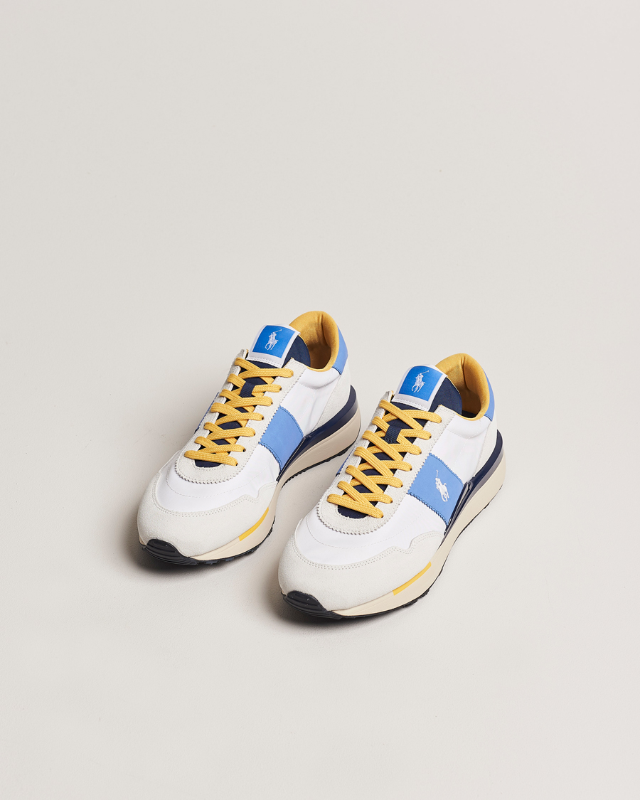 Men | Polo Ralph Lauren Train 89 Running Sneaker White/Blue/Yellow | Polo Ralph Lauren | Train 89 Running Sneaker White/Blue/Yellow