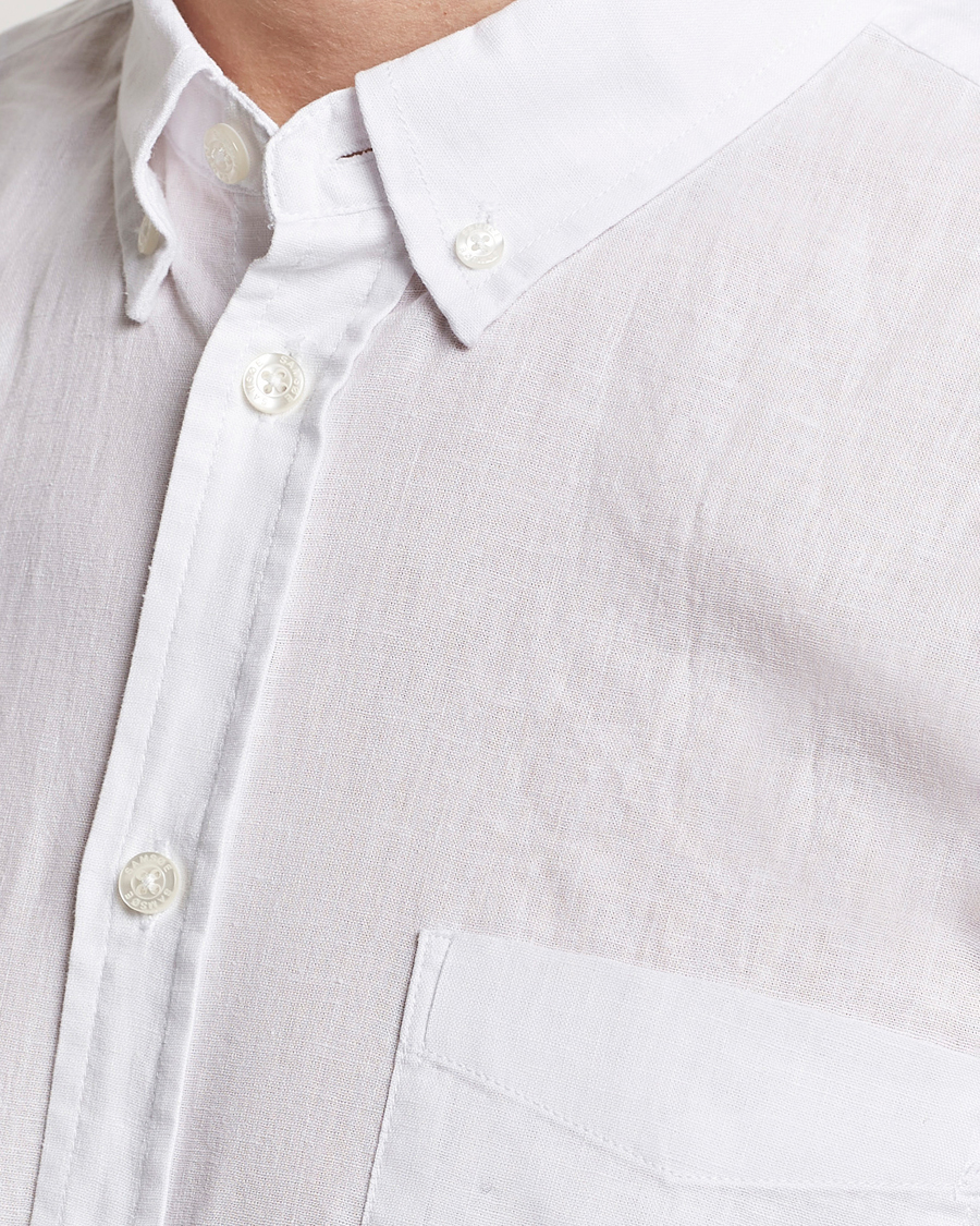 Men | Shirts | Samsøe Samsøe | Liam Linen/Cotton Shirt White