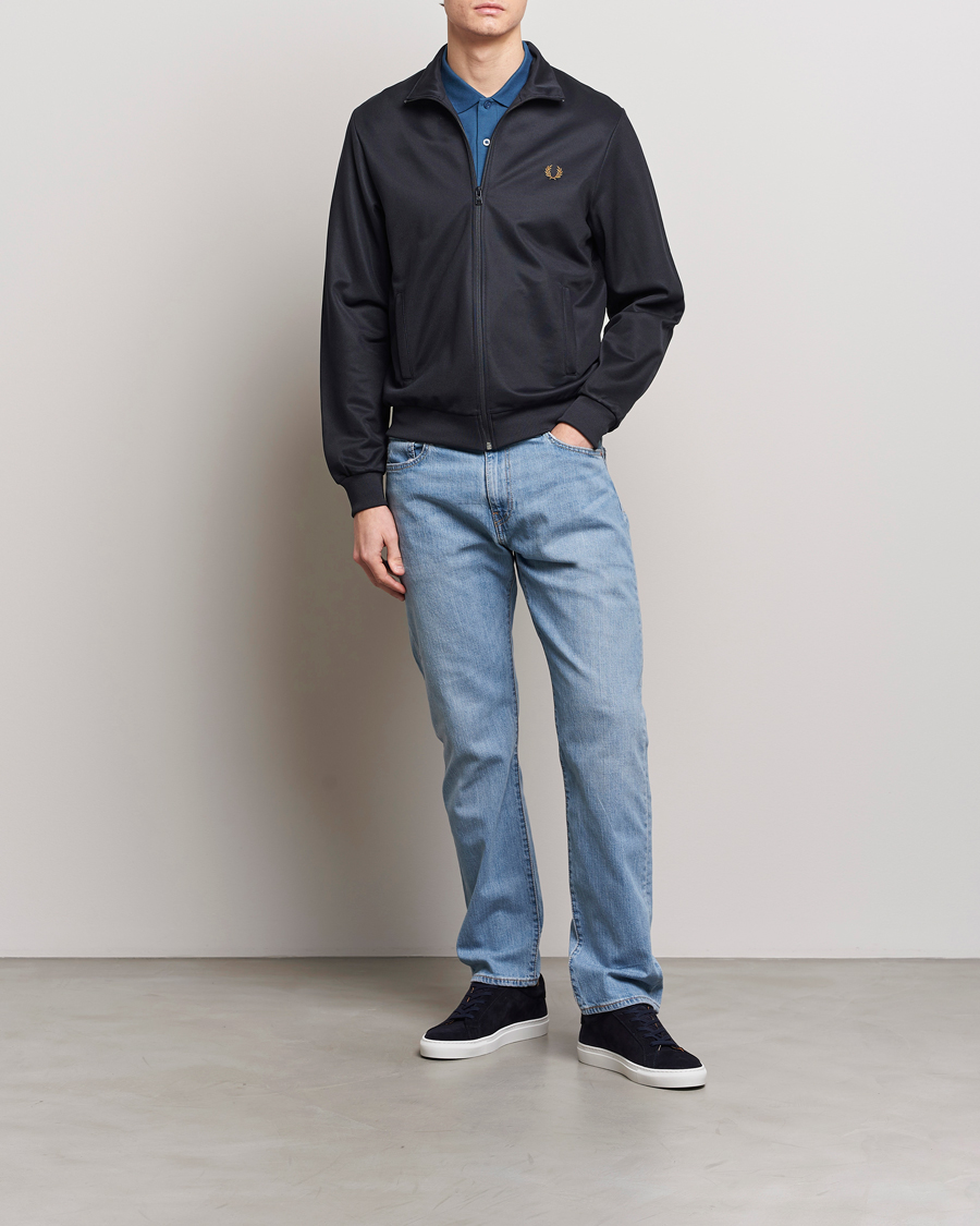 Men | Sweaters & Knitwear | Fred Perry | Track Jacket Navy