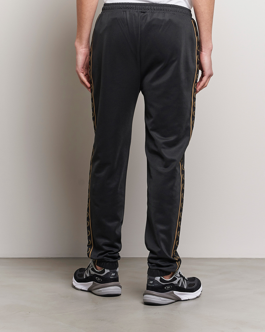 Men | Trousers | Fred Perry | Taped Track Pants Black