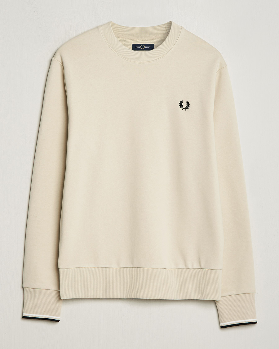 Men | Sweaters & Knitwear | Fred Perry | Crew Neck Sweatshirt Oatmeal