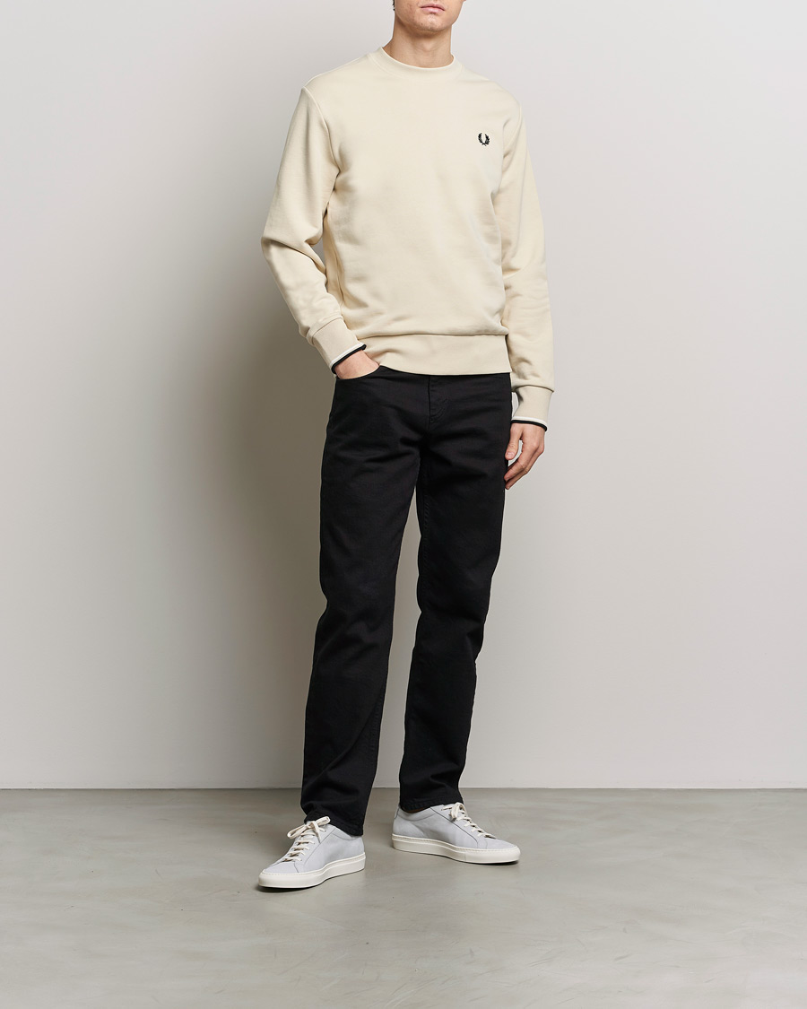 Men | Sweaters & Knitwear | Fred Perry | Crew Neck Sweatshirt Oatmeal