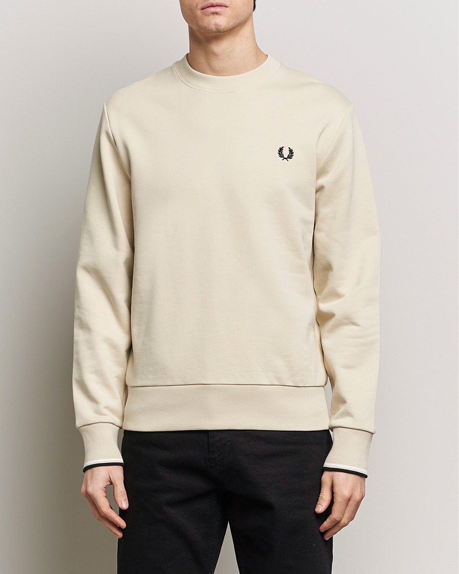 Men | Sweaters & Knitwear | Fred Perry | Crew Neck Sweatshirt Oatmeal