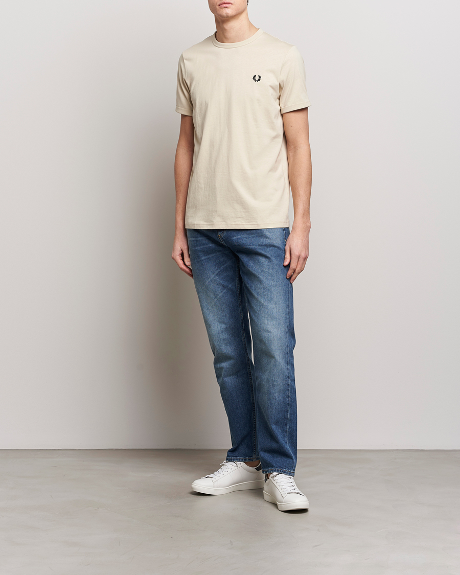 Men | T-Shirts | Fred Perry | Ringer T-Shirt Oatmeal