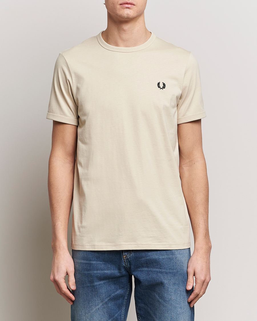 Men | T-Shirts | Fred Perry | Ringer T-Shirt Oatmeal
