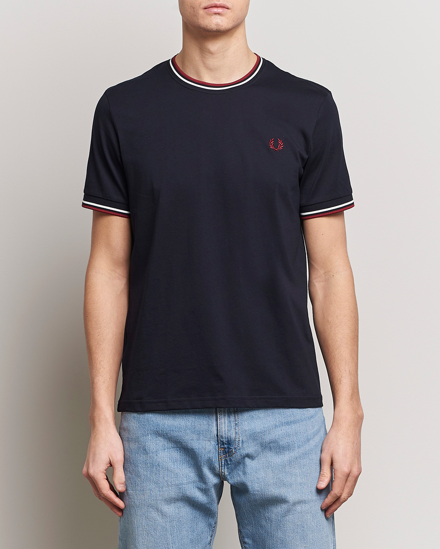 Men | T-Shirts | Fred Perry | Twin Tipped T-Shirt Navy