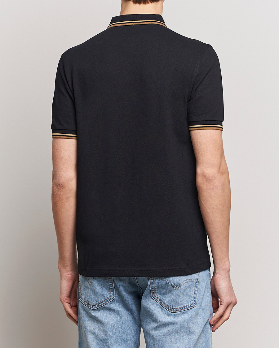 Men | Polo Shirts | Fred Perry | Twin Tipped Polo Shirt Black