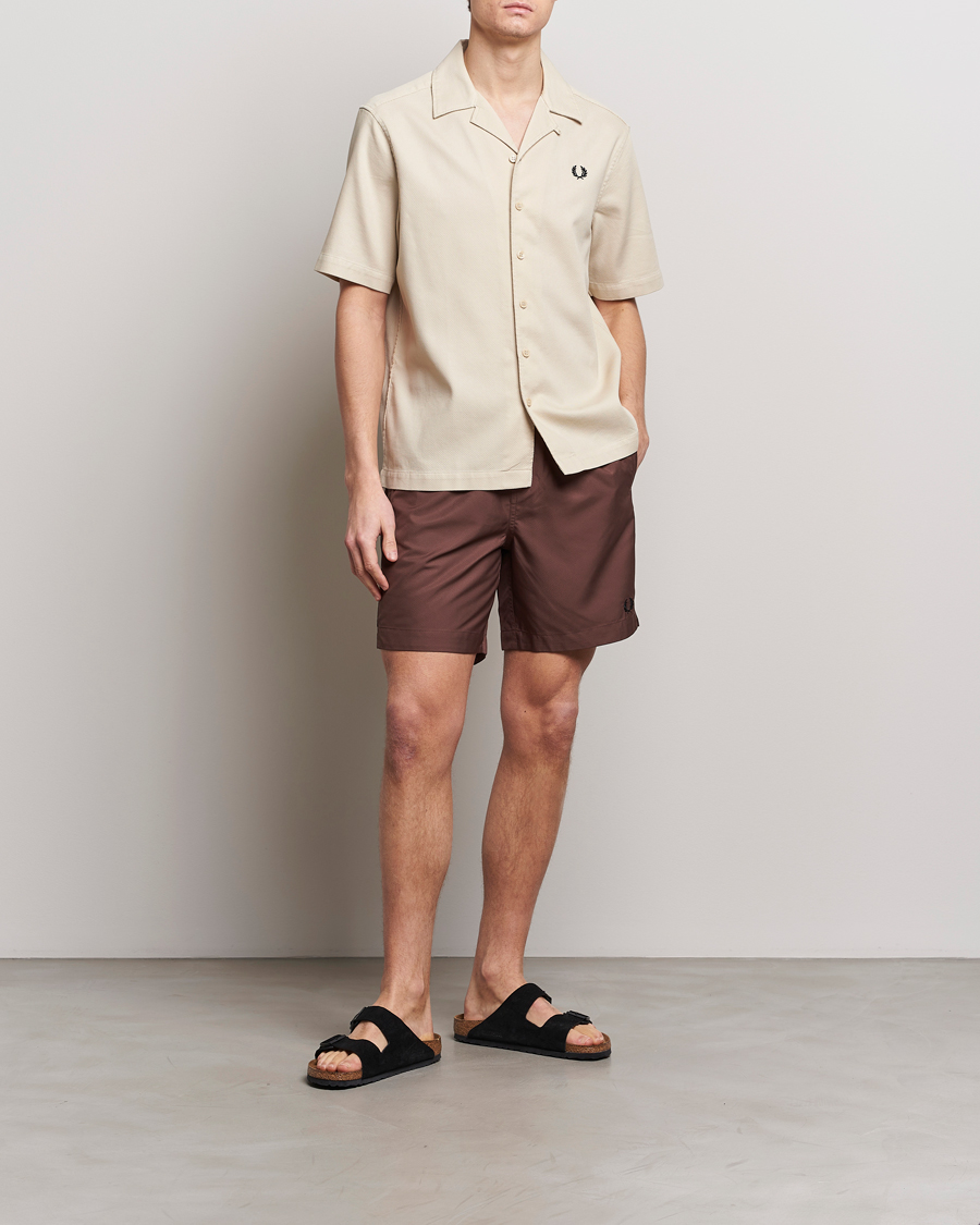 Men | Swimwear | Fred Perry | Classic Swimshorts Brick Red