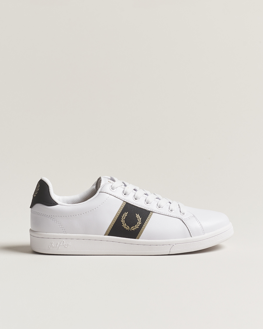 Men | Fred Perry B721 Leather Sneaker White/Warm Grey | Fred Perry | B721 Leather Sneaker White/Warm Grey
